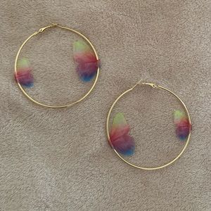 Butterfly Hoop Earrings